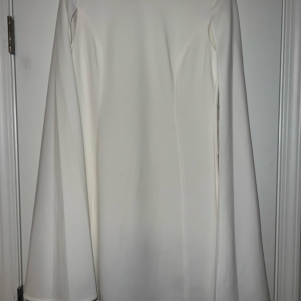 Calvin Klein White Cape Dress